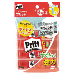 プラス スティックのり 4個パック+スムーズ1個付き Pritt(プリット) NS70141SM プラス スティックのり 4個パック+スムーズ1個付き Pritt(プリット) NS70141SM