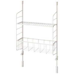 平安伸銅工業 突っ張りラック SPLUCE スリムポールラックM メッシュset 幅39.5cm 高さ70?105cm ホワイト SPL-4 平安伸銅工業 突っ張りラック SPLUCE スリムポールラックM メッシュset 幅39.5cm 高さ70?105cm ホワイト SPL-4