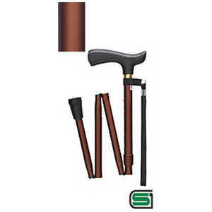 フジホーム ステッキ ベーシックE 折畳 S ブラウン 