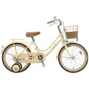 ＜コジマ＞ ブリヂストン 18型 幼児用自転車 ハッチ(アイボリー/シングルシフト) アイボリー HC182画像