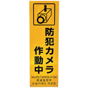 光 多国語防犯サイン 反射シート 防犯カメラ作動中 HBH3011