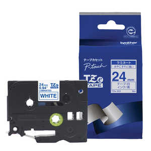 ブラザー brother 【純正】ピータッチ ラミネートテープ 幅24mm (青文字/白) TZe-253 ブラザー brother 【純正】ピータッチ ラミネートテープ 幅24mm (青文字/白) TZe-253