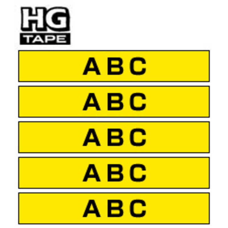 ブラザー　brother ブラザー　brother HGeテープ (ラミネートテープ) HGe TAPE 黄 [黒文字 /24mm幅] HGE651V HGE651V