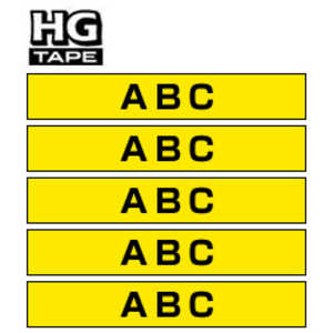 ブラザー　brother HGeテープ (ラミネートテープ) HGe TAPE 黄 [黒文字 /24mm幅] HGE651V