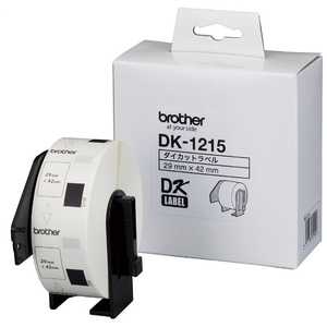 ブラザー　brother ラベルライター用カットラベル(ラベル白/文字色黒/29mm×42mm) DK‐1215