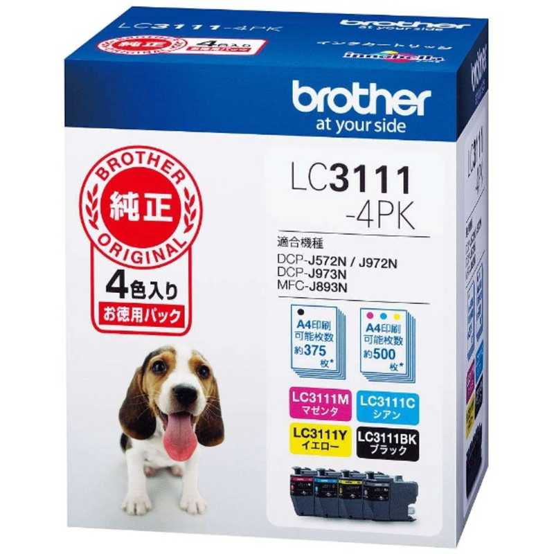 ブラザー　brother ブラザー　brother 【純正】インクカートリッジ 4色パック LC3111-4PK LC3111-4PK