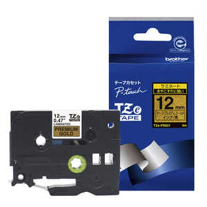 ブラザー brother 【純正】ピータッチ ラミネートテープ 幅12mm (黒文字/プレミアムゴールド) TZe-PR831 ブラザー brother 【純正】ピータッチ ラミネートテープ 幅12mm (黒文字/プレミアムゴールド) TZe-PR831