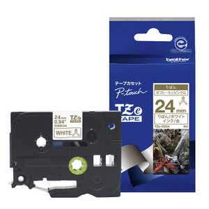 ブラザー brother 【純正】ピータッチ リボンテープ 幅24mm (金文字/ホワイト) TZe-R254 ブラザー brother 【純正】ピータッチ リボンテープ 幅24mm (金文字/ホワイト) TZe-R254