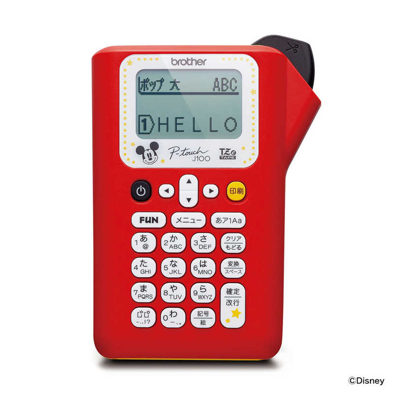 ブラザー brother ラベルライター P-touch(ピータッチ) ミッキーレッド PT-J100MCR の通販 |  カテゴリ：電子辞書・FAX・事務機器 | ブラザー brother 家電通販のコジマネット - 全品代引き手数料無料