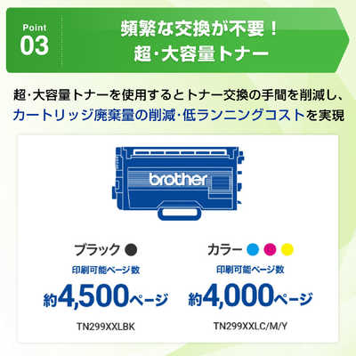 ブラザー brother A4カラーレーザープリンター JUSTIO [はがき～A4] HL