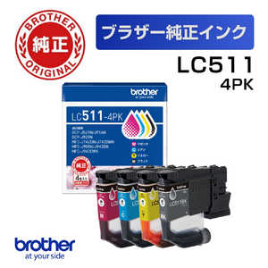 ֥饶 brother (֥饶) 󥯥ȥå ֥å  ޥ  4ѥå LC511-4PK