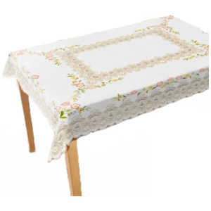 明和グラビア テーブルクロス 120×150cm MGプリントレース ドーバー 樹脂製 メイワドーバー120x150P