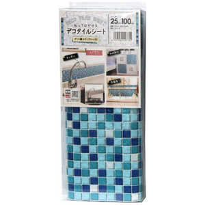 明和グラビア デコタイルシール モザイクタイル 25cm×100cm 貼ってはがせる リメイクシート ブルー メイワデコタイルシートDGT-05 明和グラビア デコタイルシール モザイクタイル 25cm×100cm 貼ってはがせる リメイクシート ブルー メイワデコタイルシートDGT-05