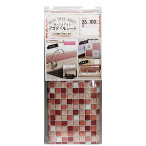 明和グラビア デコタイルシール モザイクタイル 25cm×100cm 貼ってはがせる リメイクシート ピンク メイワデコタイルシートDGT-05 明和グラビア デコタイルシール モザイクタイル 25cm×100cm 貼ってはがせる リメイクシート ピンク メイワデコタイルシートDGT-05