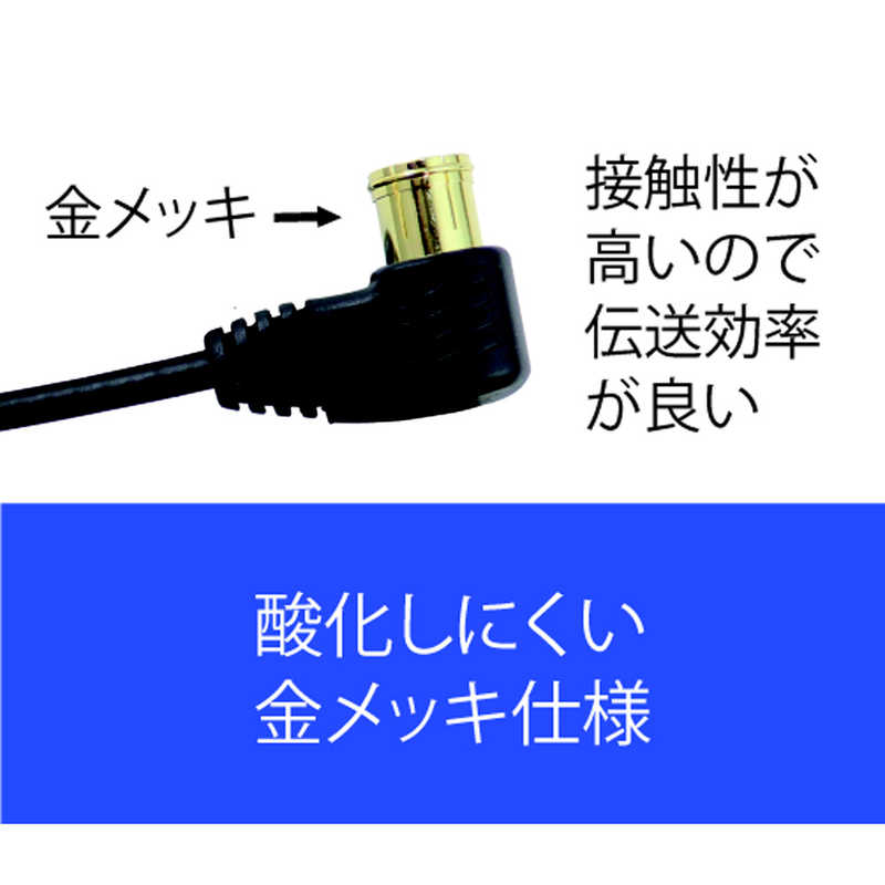 マスプロアンテナ マスプロアンテナ 4K8K衛星放送対応 アンテナケーブル 5m(L型プラグ-L型プラグ)2C BKLLT5WKP BKLLT5WKP