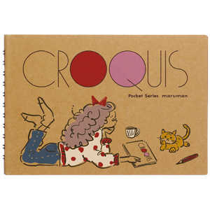 maruman　マルマン (限定)ポケット判 クロッキーブック 赤 S162SB-25