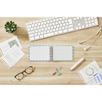 maruman マルマン くるっとリング ミニサイズ 表紙ストライプ コーラル