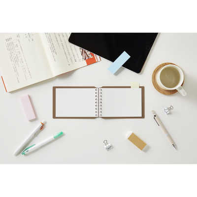 maruman マルマン くるっとリング ミニサイズ 表紙ストライプ コーラル