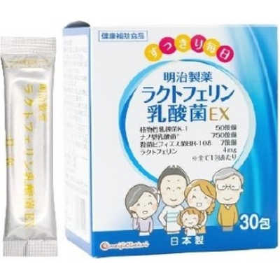 ラクトフェリン　半分ほどの残り分おまけ付き 明治薬品 ラクトフェリン乳酸菌EX 30包 の通販 - カテゴリ：日用品