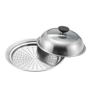 ヨシカワ 蒸し器 フライパン用 20?22cm用 ガラス蓋 YJ3211 ヨシカワ 蒸し器 フライパン用 20?22cm用 ガラス蓋 YJ3211