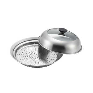 ヨシカワ 蒸し器 フライパン用 24?26cm用 ガラス蓋 YJ3212 ヨシカワ 蒸し器 フライパン用 24?26cm用 ガラス蓋 YJ3212