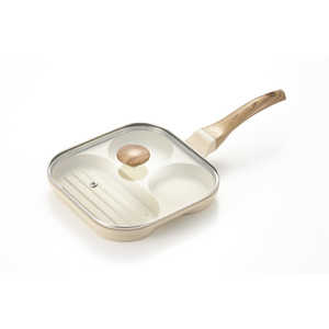 ヨシカワ トリプルパン ガラス蓋付 ガス火専用(トリプルフライパン) 5005177 ヨシカワ トリプルパン ガラス蓋付 ガス火専用(トリプルフライパン) 5005177