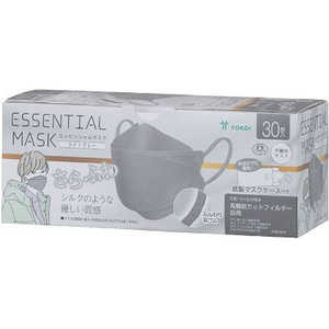 ヨコイ さらふわESSENTIAL MASK ライトグレー 30枚 