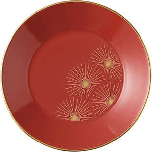 山加商店 「華日和」 取り皿 銘々皿 小皿プレート 直径13.5cm 和傘 赤 YMK103255
