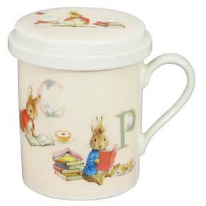 山加商店 ピーターラビット ティーメイト 茶こしつき マグカップ 約320ml 絵本シリーズ ピンク PR61212 山加商店 ピーターラビット ティーメイト 茶こしつき マグカップ 約320ml 絵本シリーズ ピンク PR61212