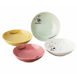 山加商店 PEANUTS(ピーナッツ) スヌーピー ボウル 皿 約17cm 4個セット シーズン SN610185 山加商店 PEANUTS(ピーナッツ) スヌーピー ボウル 皿 約17cm 4個セット シーズン SN610185