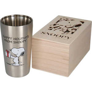 山加商店 PEANUTS (ピーナッツ) 二重 ステンレス タンブラー 約350ml 木箱入り Happy Holliday SN451855H 山加商店 PEANUTS (ピーナッツ) 二重 ステンレス タンブラー 約350ml 木箱入り Happy Holliday SN451855H
