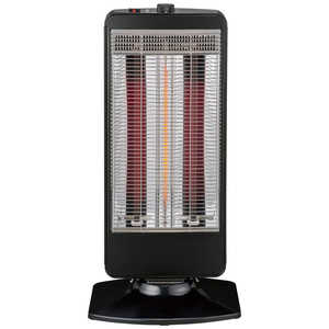 ユアサ ハイブリッドヒーター 1200W カーボンヒーター・シーズヒーター 首振り機能 YKT-SCS12E-K