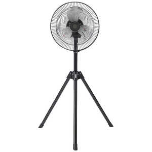 ユアサ 25cmアルミスタンドコンパクト扇風機 YAS-255C-K