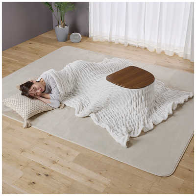 ユアサ 半月型ミニテーブル ちいさなこたつ [約45×50cm /長方形