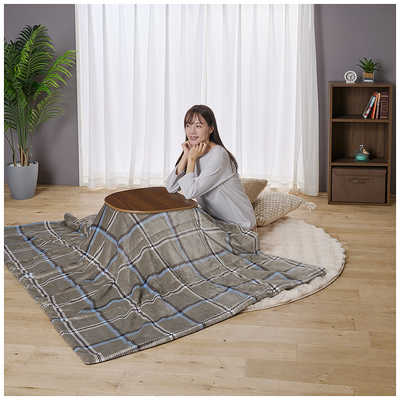 ユアサ 半月型ミニテーブル ちいさなこたつ [約45×50cm /長方形