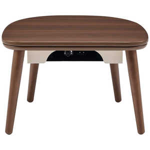 ユアサ 半月型ミニテーブル ちいさなこたつ [約45×50cm /長方形] ブラウン マカロ545F