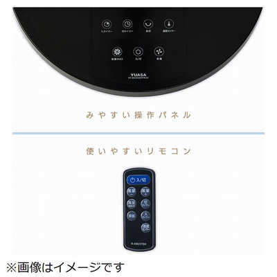 ユアサ LEDポール表示 温度センサー付きDC扇風機 ［リモコン付き