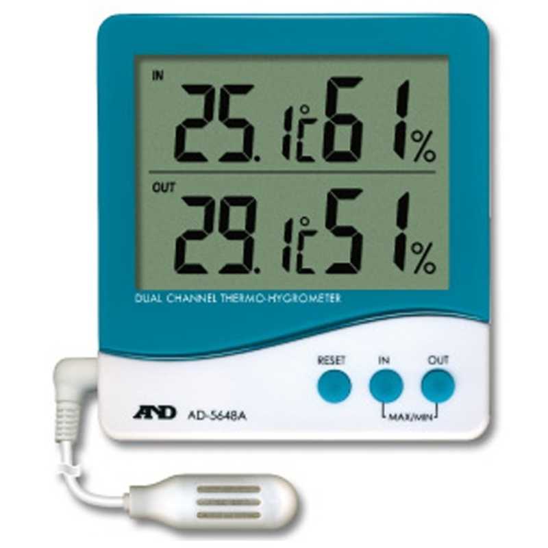 A＆D A＆D 外部センサー付き温湿度計(デュアルチャンネル) AD5648A AD5648A