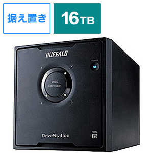 ＜コジマ＞ BUFFALO 外付けHDD ブラック [据え置き型 /16TB] HDQL16TU3R5J