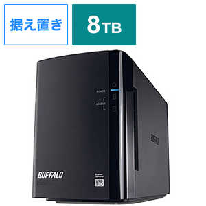 ＜コジマ＞ BUFFALO 外付けHDD ブラック [据え置き型 /8TB] HDWL8TU3R1J