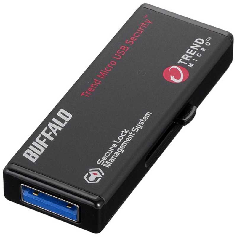 BUFFALO BUFFALO USBメモリー[16GB/USB3.0/スライド式]ウイルスチェックモデル RUF3-HS16GTV3 ブラック RUF3-HS16GTV3 ブラック