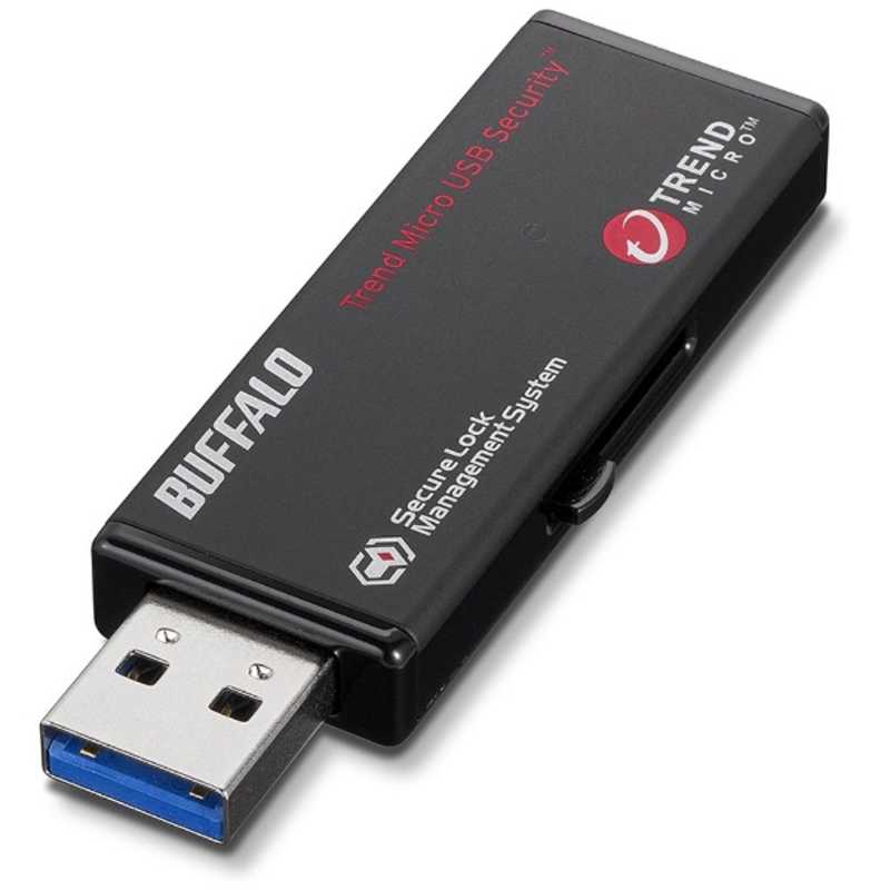 BUFFALO BUFFALO USBメモリー[16GB/USB3.0/スライド式]ウイルスチェックモデル RUF3-HS16GTV3 ブラック RUF3-HS16GTV3 ブラック