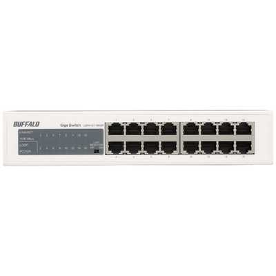 (未使用･未開封品)　BUFFALO Giga対応 金属筺体 電源内蔵 16ポート ホワイト スイッチングハブ LSW4-GT-16NSR f4u0baa BUFFALO Giga スイッチングHub 金属筺体/電源内蔵 16ポート ホワイト