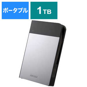 BUFFALO 外付けHDD HD-PZNU3シリーズ シルバー [ポータブル型 /1TB] HD-PZN1.0U3-S