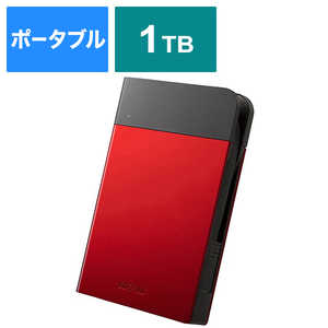 BUFFALO 外付けHDD HD-PZNU3シリーズ レッド [ポータブル型 /1TB] HD-PZN1.0U3-R