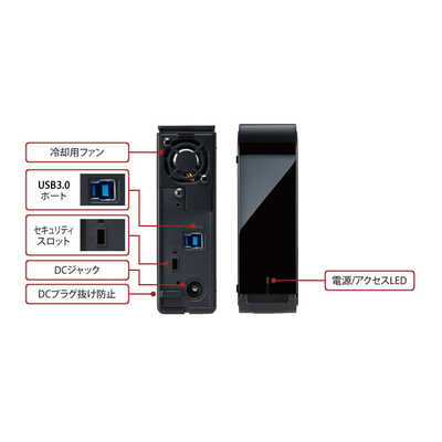 BUFFALO 外付けHDD ［1TB /据え置き型］ ブラック HD-LX1.0U3D