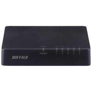 BUFFALO スイッチングハブ「5ポート・100/10Mbps・ACアダプタ」ブラック ブラック LSW4TX5EPBKD