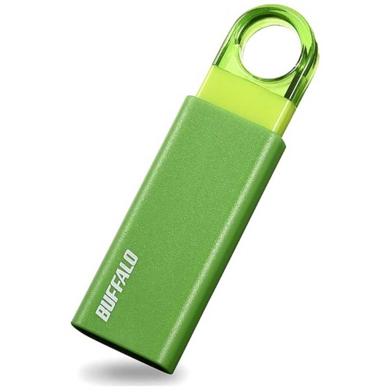 BUFFALO BUFFALO USBメモリー 16GB USB3.1 ノック式 (グリーン) RUF3-KS16GA-GR RUF3-KS16GA-GR