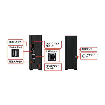 BUFFALO LS210DN0101B 外付けHDD 1TB