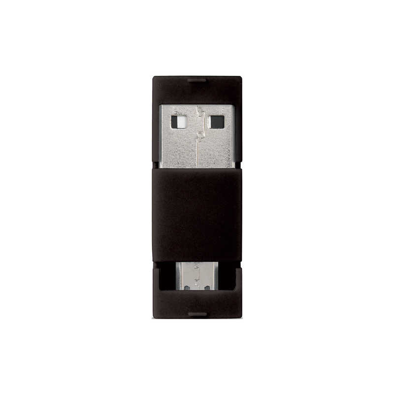 BUFFALO BUFFALO USBメモリ RUF3-SMAAシリーズ ブラック [32GB /USB3.1 /USB TypeA+microUSB /回転式] RUF3-SMA32GA-BK RUF3-SMA32GA-BK